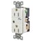 Hubbell Wiring Device-Kellems Duplex Straight Blade Receptacle, 5-15R, 15 A, 125V AC, 2 Pole, 3 Wire, Flush Mount, Grounded HBL5260WSA - alternate 1